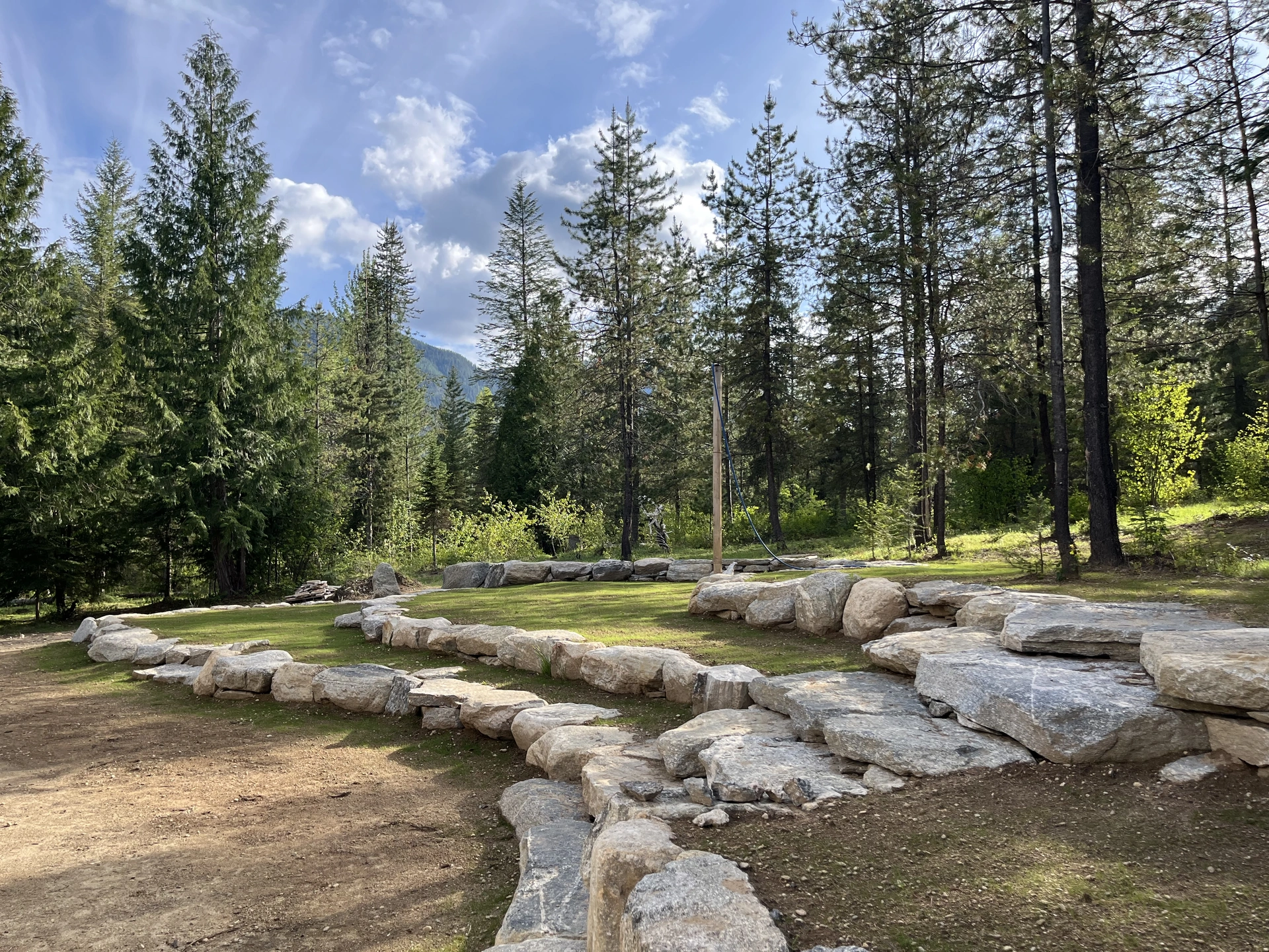 On-site forest setting at Little Camp Slocan